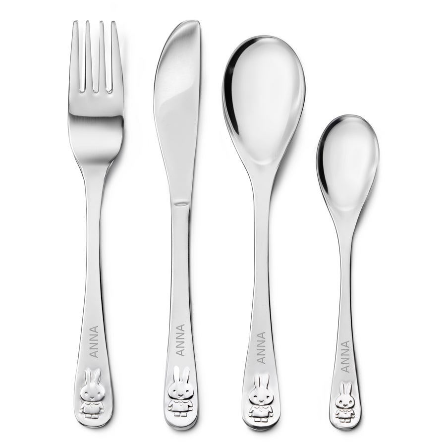 Personalised children's cutlery set - Miffy - Engraved Personalised children's cutlery set - Miffy - Engraved