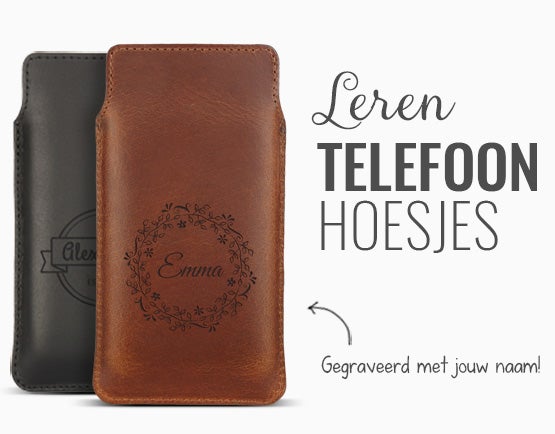 Leren telefoonhoes