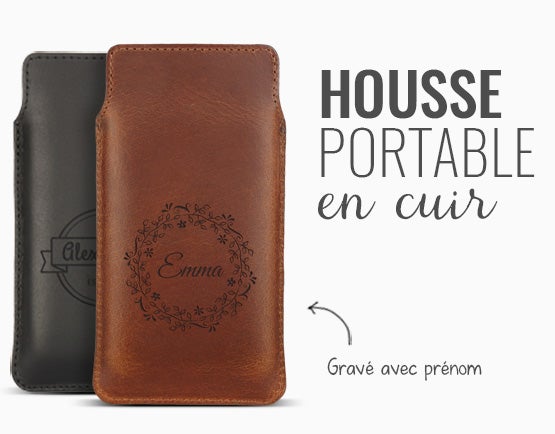 Housse portable cuir