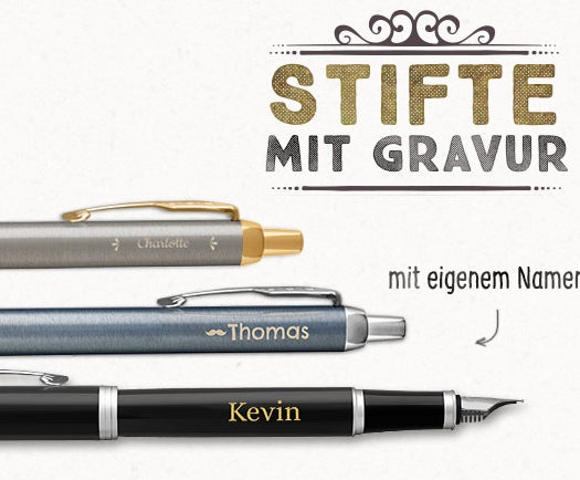 Stifte mit Gravur