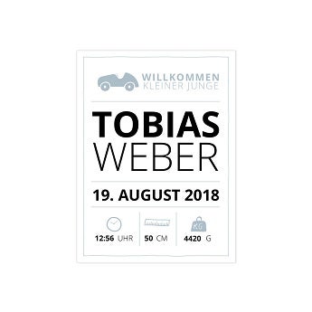 Personalisierte Geburtsposter