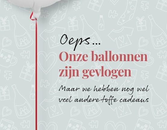 Oeps onze ballonnen zijn gevlogen. Maar we hebben nog veel andere toffe cadeaus