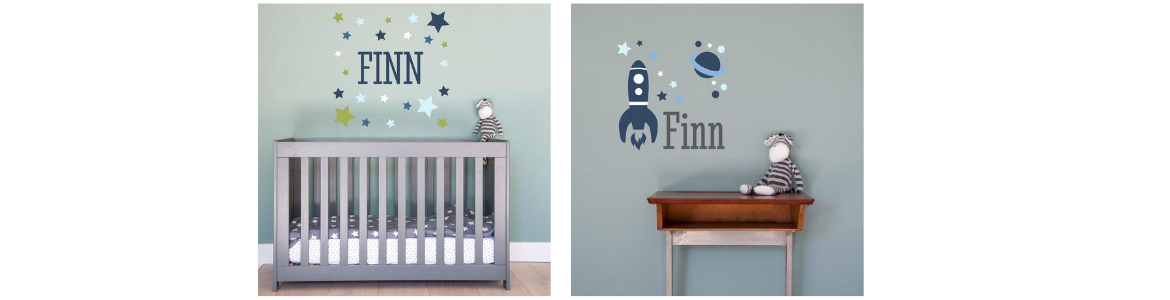 personalised baby room wall sticker