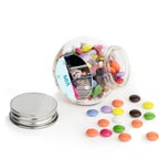 Glass jar chocolates