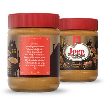 Sinterklaas Pindakaas met stukjes kruidnoot