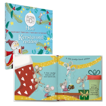 Gepersonaliseerd kerstboek voor kinderen Kerstavond redden