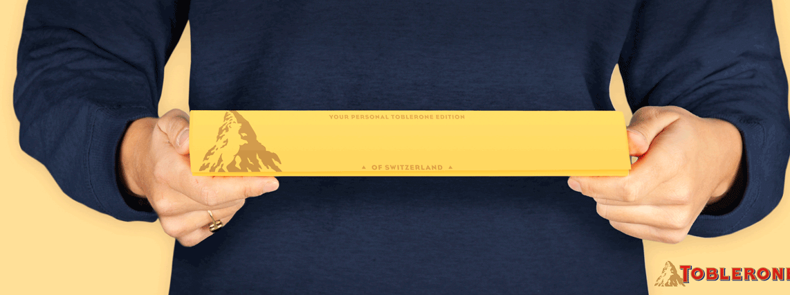 Személyre szabott Toblerone csokoládé