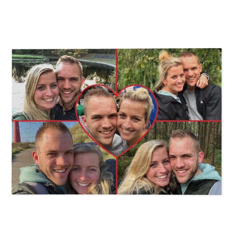 puzzel met romantische foto