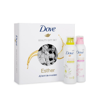 Személyre szabott Dove zuhany mousse ajándékkészlet