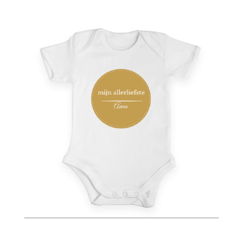 Gift idea #4: Personalised baby romper with yellow design