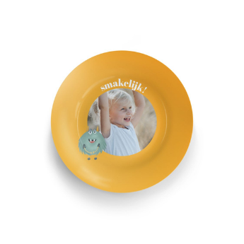 Gift idea #2: Personalised yellow children's plate