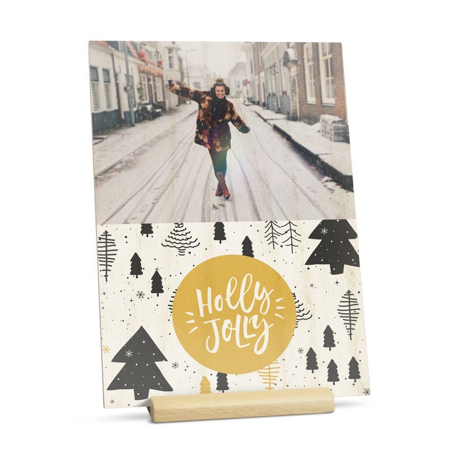 Christmas card - Wood