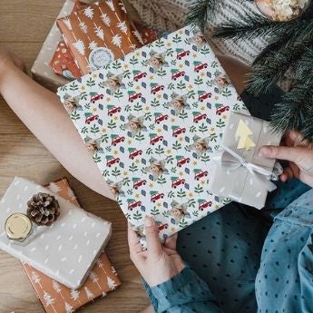 Verpacke deine Weihnachtsgeschenke mit persönlichen Geschenkpapier
