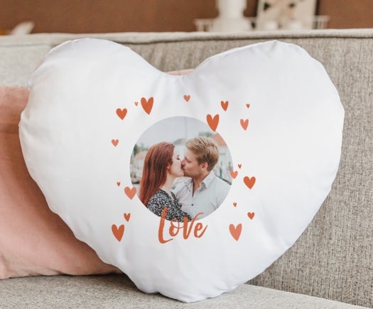 Coussin coeur amour