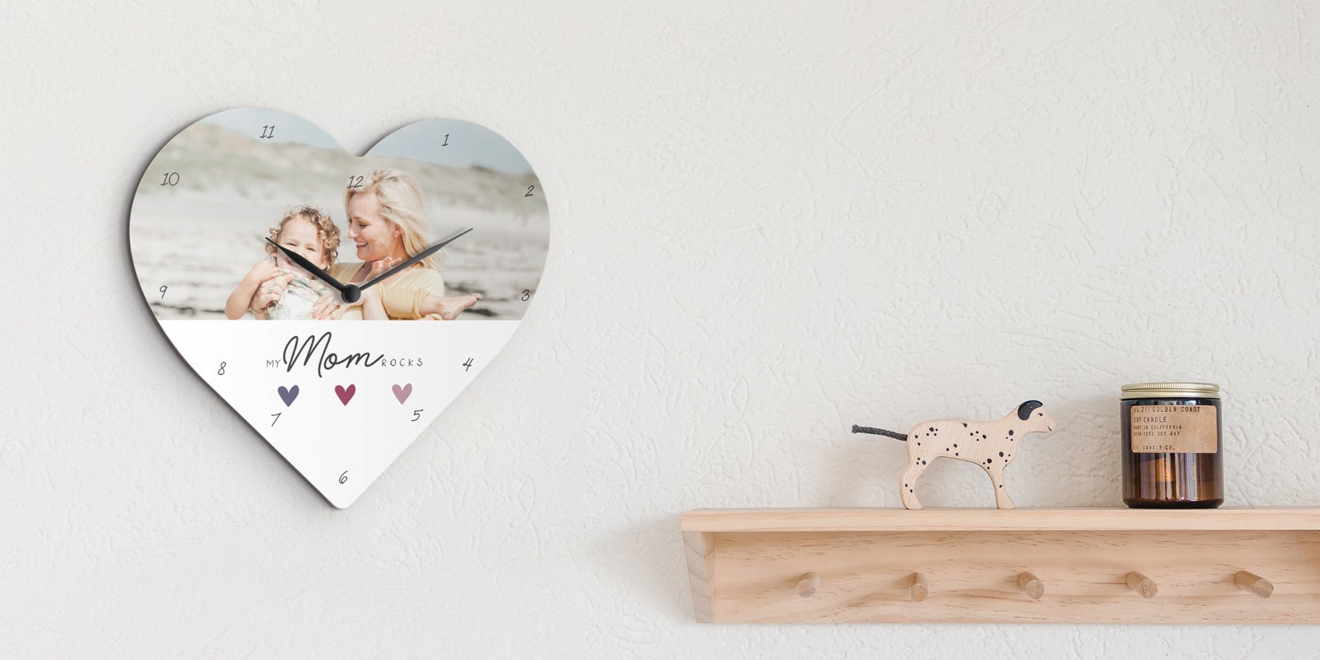 Orologio da parete in legno personalizzato con foto personalizzata
