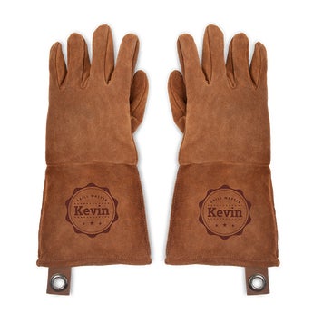 Leather BBQ gloves