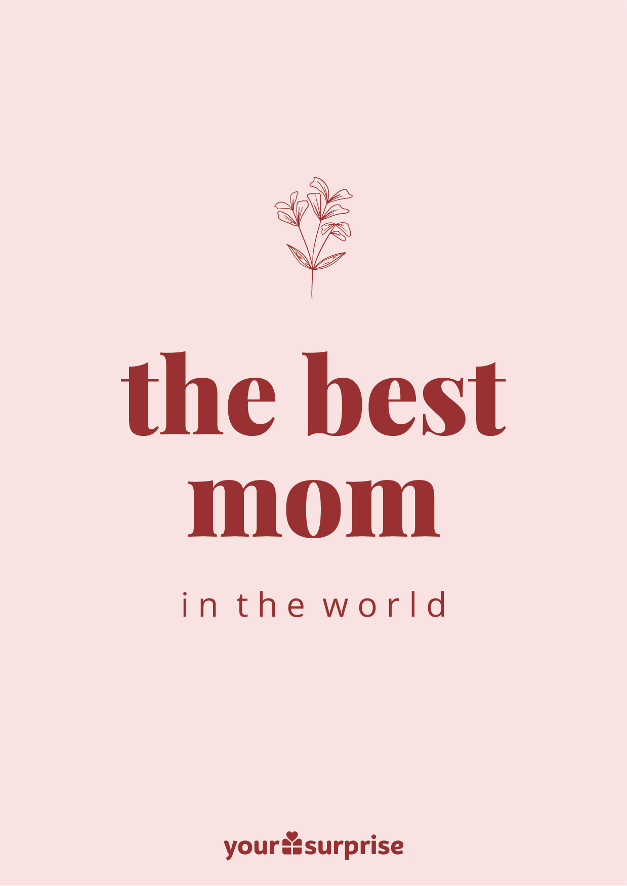 moederdag kaart the best mum in the world
